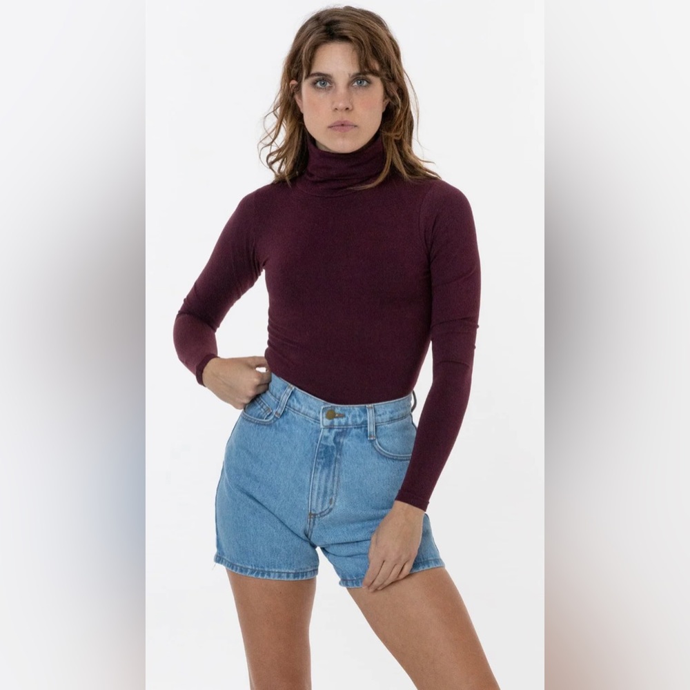 Los Angeles Apparel Turtle Neck - Port - M - Excellent Condition